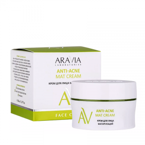 Крем матирующий для лица / ARAVIA Laboratories Anti-Acne Mat Cream 50 мл