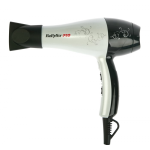 Фен BaByliss Pro, черно-белый, 2000 Вт