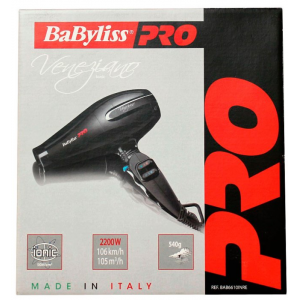 Фен BaByliss Pro Veneziano, ионизация, 2 насадки, 2200Вт