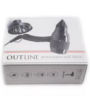 Фен для волос OutLine, черный с диффузором, 2000-2200W