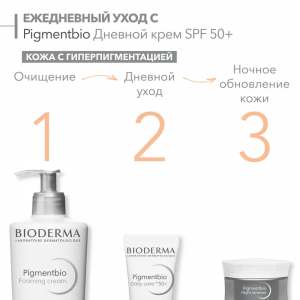 Крем дневной для лица SPF 50+ / PIGMENTBIO 40 мл