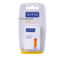 Нить межзубная желтая в твердой упаковке Vitis Waxed Dental Floss 50 м