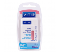 Нить межзубная в твердой упаковке Vitis Waxed Dental Floss with Fluoride and Min..