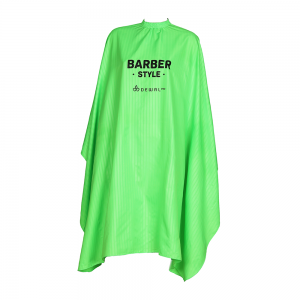 Пеньюар для стрижки Barber Style Neon, полиэстер, на крючках, полоска 140 х 158 см