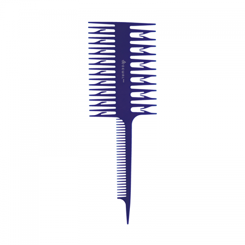 Расческа для мелирования, двойная синяя 21,5 см