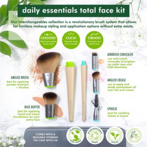 Набор кистей для макияжа (5 сменных насадок + 2 ручки) Interchangeables Daily Essentials Total Face Kit