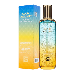 Тонер-сыворотка для лица / GOLD COLLAGEN NOURISHING 2 IN1 SERUM TONER 130 мл