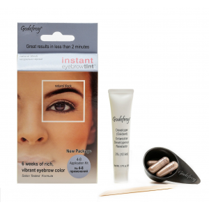 Краска-хна в капсулах для бровей с эффектом татуажа, черный / Eyebrow Tint Natural Black 4 шт