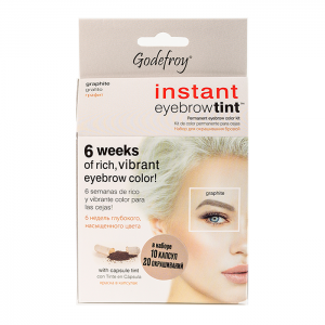 Краска-тинт профессиональная в капсулах для бровей, графит / Eyebrow Tint Graphite 10 капсул