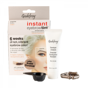 Краска-тинт профессиональная в капсулах для бровей, графит / Eyebrow Tint Graphite 10 капсул