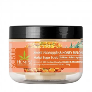 Скраб сахарный для тела Ананас и Медовая Дыня / Hempz Sweet Pineapple & Honey Melon Herbal Sugar Scrub 176 г