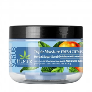 Скраб сахарный для тела Тройное Увлажнение / Hempz Triple Moisture Fresh Citrus Herbal Sugar Scrub 176 г