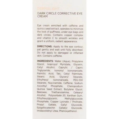 Крем для век корректирующий против отечности и кругов под глазами / Dermalight Dark Circle Corrective Eye Cream 15 мл