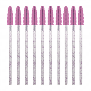 Щеточки для ресниц и бровей одноразовые светло-розовые с глиттером / INNOVATOR COSMETICS 10 шт