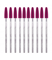 Щеточки для ресниц и бровей одноразовые розовые с глиттером / INNOVATOR COSMETICS 10 шт