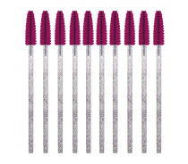 Щеточки для ресниц и бровей одноразовые розовые с глиттером / INNOVATOR COSMETIC..