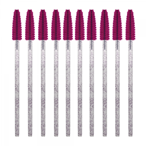 Щеточки для ресниц и бровей одноразовые розовые с глиттером / INNOVATOR COSMETICS 10 шт