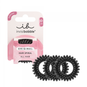 Резинка-браслет для волос / invisibobble ORIGINAL True Black (в картоне)
