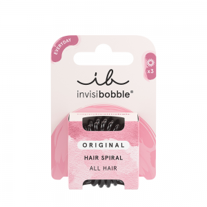 Резинка-браслет для волос / invisibobble ORIGINAL True Black (в картоне)