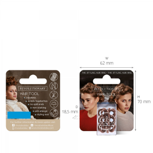 Резинка для волос / invisibobble NANO Pretzel Brown (с подвесом)