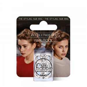 Резинка для волос / invisibobble NANO Crystal Clear (с подвесом)