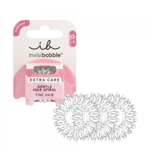 Резинка-браслет для тонких волос / invisibobble EXTRA CARE Crystal Clear