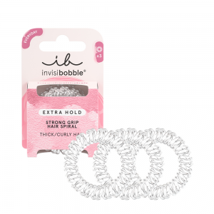 Резинка-браслет для густых волос / invisibobble EXTRA HOLD Crystal Clear