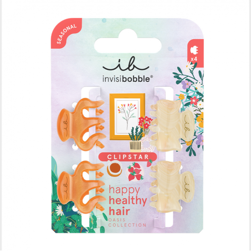 Заколка-крабик, мини, 4 шт / invisibobble CLIPSTAR Oasis Petit Citrus
