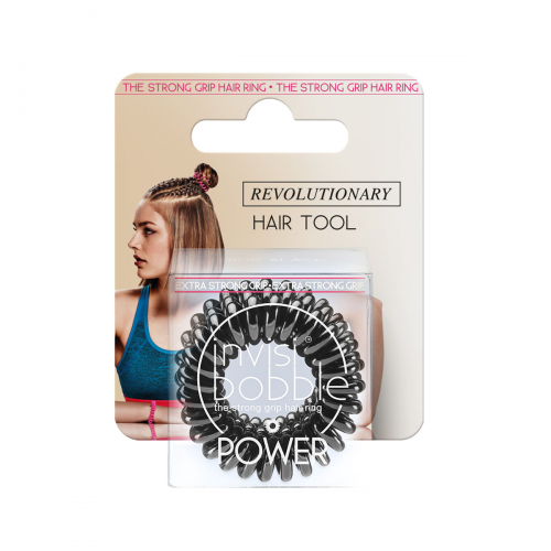 Резинка-браслет для волос с подвесом / invisibobble POWER True Black