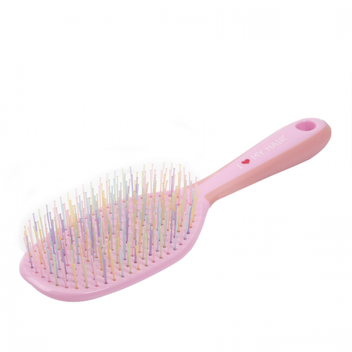 Щетка для волос CRAZY BRUSH 1302, розовая L
