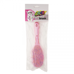 Щетка для волос CRAZY BRUSH 1302, розовая L