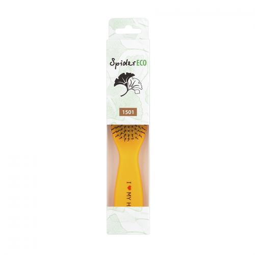 Щетка парикмахерская для волос Spider Soft 1501, желтая матовая M