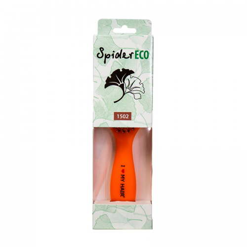 Щетка парикмахерская для волос Spider Soft 1502, оранжевая матовая L