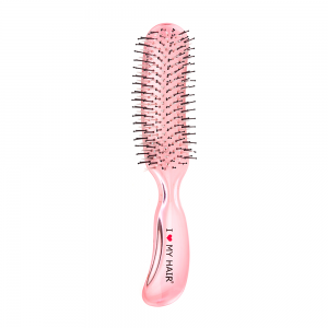 Щетка парикмахерская для волос Aqua Brush, розовая прозрачная М