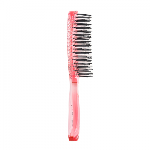 Щетка парикмахерская для волос Aqua Brush, розовая прозрачная М