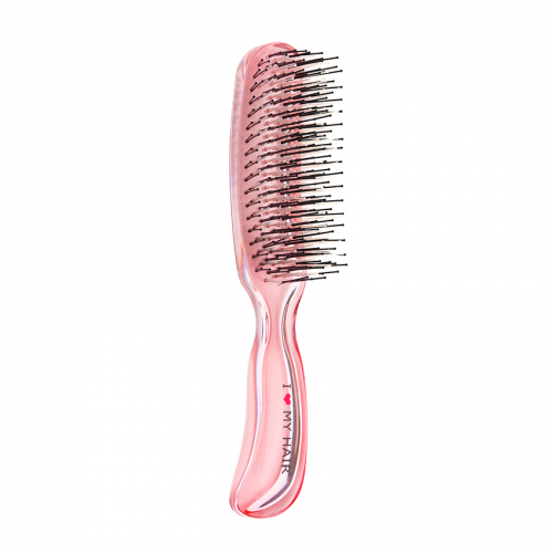 Щетка парикмахерская для волос Aqua Brush, розовая прозрачная М