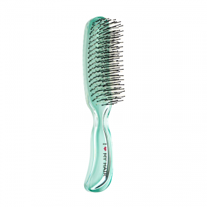 Щетка парикмахерская для волос Aqua Brush, зеленая прозрачная М