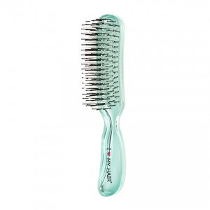 Щетка парикмахерская для волос Aqua Brush, зеленая прозрачная М