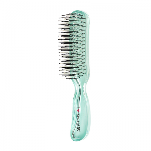 Щетка парикмахерская для волос Aqua Brush, зеленая прозрачная М