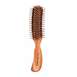 Щетка парикмахерская для волос Shiny Brush, деревянная