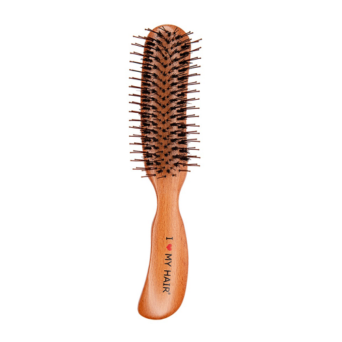 Щетка парикмахерская для волос Shiny Brush, деревянная