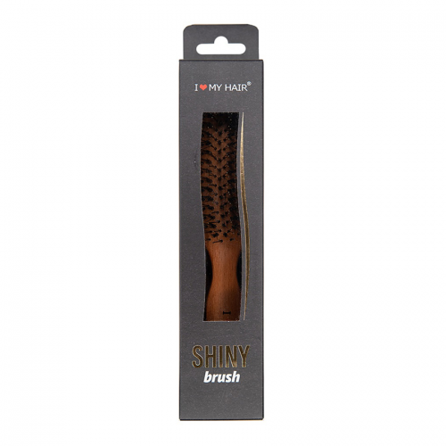 Щетка парикмахерская для волос Shiny Brush, деревянная