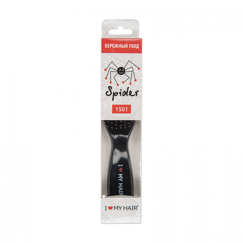 Щетка парикмахерская для волос Spider Classic 1501, черная глянцевая M