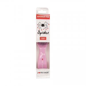 Щетка парикмахерская для волос Spider Classic 1501, розовая глянцевая M