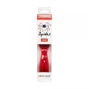 Щетка парикмахерская для волос Spider Classic 1501, красная глянцевая M