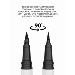 Подводка-маркер для век с ворсовой кистью, черная / ANYWAY FINE 1.5 г