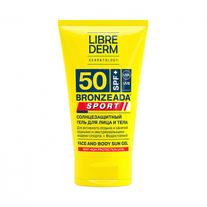 Гель солнцезащитный для лица и тела SPF 50 / BRONZEADA SPORT 150 мл