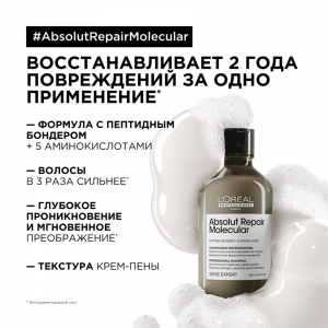 Шампунь для волос / Absolut Repair Molecular 300 мл