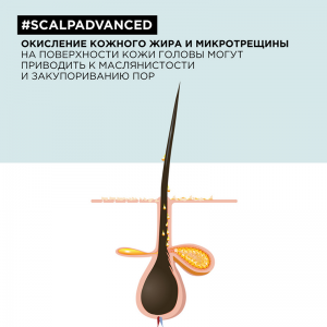 Шампунь очищающий для волос склонных к жирности / SCALP ADVANCED 1500 мл