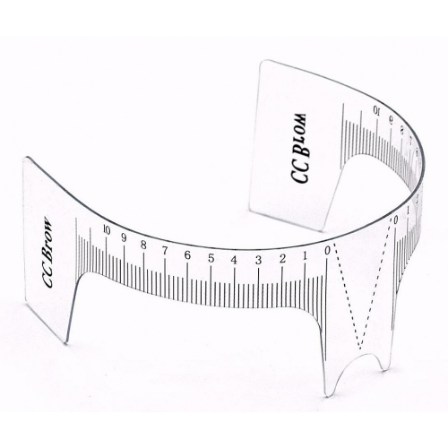 Линейка для бровей, с вырезом для носа